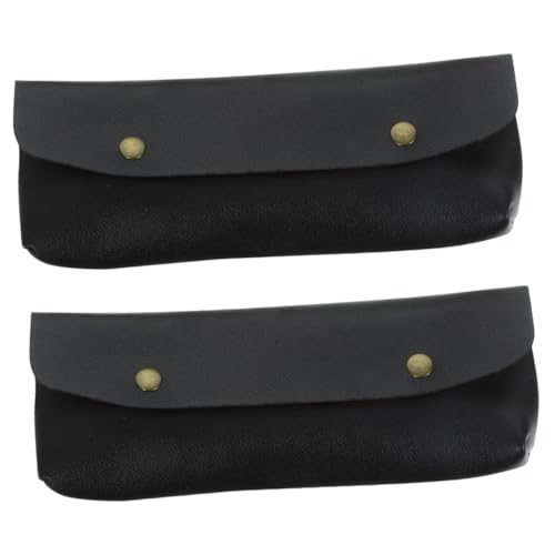 jojofuny 2 Stück PU Kosmetiktasche Teiliges Rechteckige Make Up Pinsel Aufbewahrungstasche Multifunktionale Federmappe für Reise und Schule Leicht Robust Praktische Schminkpinsel Organizer von jojofuny