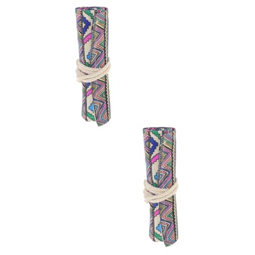 jojofuny 2 Stück Roll Up Stiftetui mit Großer Kapazität Federmäppchen für Stifte und Bleistifte für Schule und Robustes Langlebiges Material Einfache Handhabung und Organisation von jojofuny