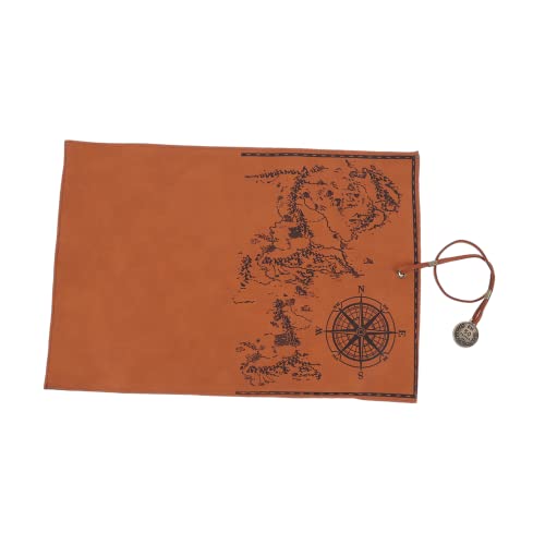 jojofuny 2 Stück Vintage Rollup Federmäppchen aus Leder mit Retro Piratenmuster Großem Stauraum Platzsparend mit Schlaufen Tragbar und Schützend für Stifte Eleganter Federtaschen Beutel von jojofuny