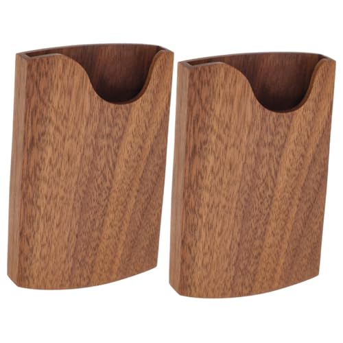 jojofuny 2 Stück Visitenkartenetui aus Holz Visitenkartenhalter Personifizieren Karteninhaber Name Büro das Kartenbuch Kartenschutz Karten Kartenhalter Karten Buch von jojofuny