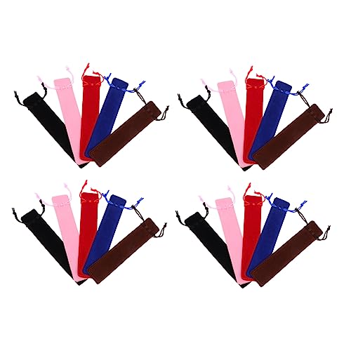 jojofuny 20 Stück Bleistiftbeutelgeschenk Federmäppchen Einzelstifttaschenhalter Einzelne Stifthülle Stift Geschenkbeutel Einzelstift-bleistifttasche Stift-Bleistift-Tasche Flanell von jojofuny