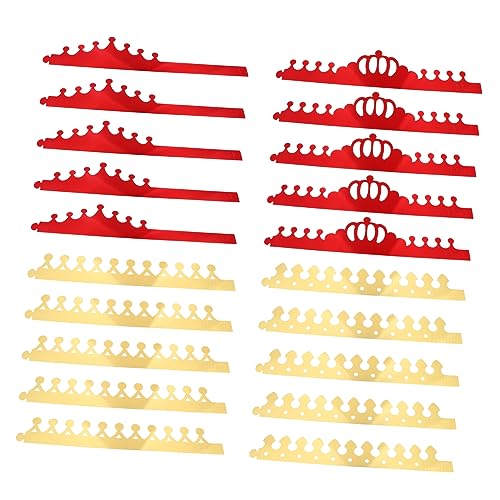 jojofuny 20st Krone Aus Kuchenpapier Baby Krönung Goldene Papierkronen Geburtstag Hut Geburtstag Party Hüte Burger König Crown Partypapier König Krone Dusche Kind Lieferungen Erwachsener von jojofuny