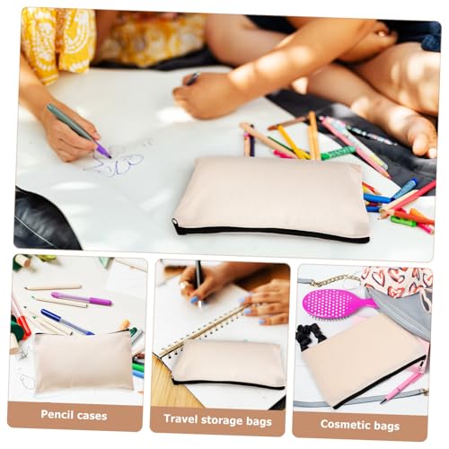 jojofuny 25 Stück Teiliges Schwarze Canvas Zipper Taschen Tragbare Federmäppchen und Kosmetiktaschen Vielseitiger Organizer für Reise Schule und Büro Langlebig und Leicht zu Öffnen von jojofuny