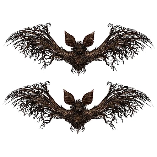 jojofuny 2stücke Halloween Wandaufkleber Wasserdichtes Bat-muster Dekorationsset Für Fenster Und Wände Für Halloween-deko Und Grusel- von jojofuny