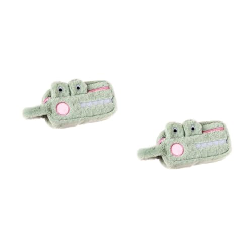 jojofuny 2stücke Stiftetui Lustiger Und Kreativer Federmäppchen Für Schüler Große Kapazität Aufbewahrungszubehör Für Stifte Münzen Karten Und Grün von jojofuny