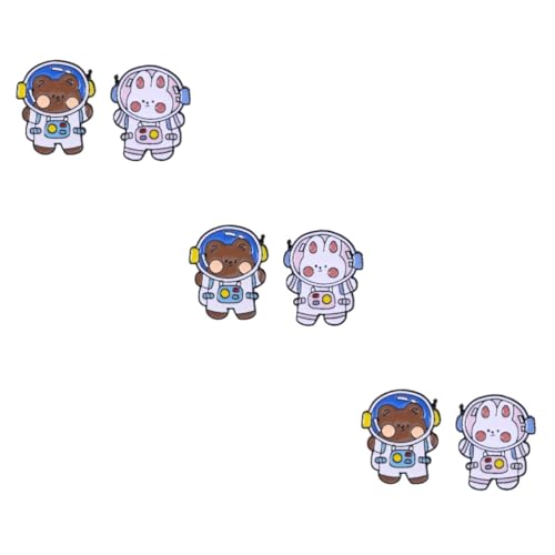 jojofuny 3 Sätze Astronaut Bärenbroschen Dekorative Kleidung Accessoires Für Jacken Rucksäcke Einzigartiger Tierabzeichen Schmuck Für Männer Und Frauen 2 Stück * 3 von jojofuny