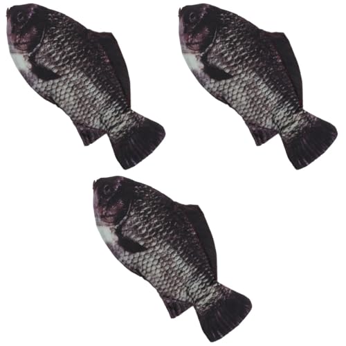 jojofuny 3 Stück Fischförmiger Federmäppchen Lustige Kosmetiktasche für Schüler Reißverschluss Stiftetui im Fischdesign Großer Stauraum für Schreibwaren und Make Up für und Kreative von jojofuny