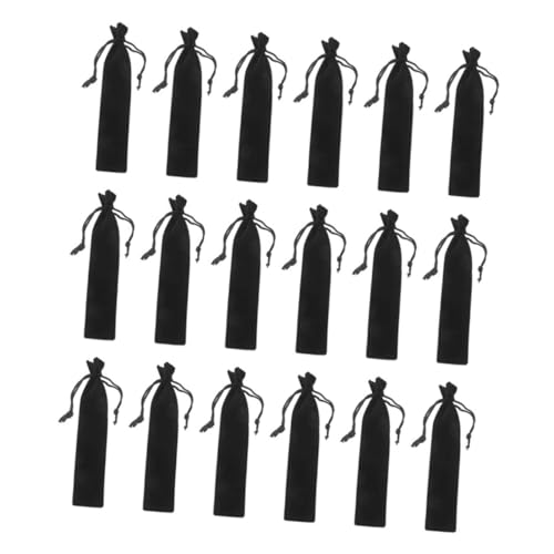 jojofuny 30 Stück Teiliges Doppelseitige Dicke Lint Stoff Stiftbeutel mit Zugband Weiche Leichte Federmäppchen für Schule Büro Vielseitiger Stift Organizer für Damen und von jojofuny