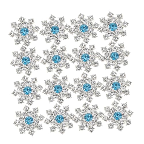 jojofuny 30 Stücke Strass Dekorative Schneeflocken Verzierungen für Selbstgemacht Kristall Knöpfe Flatback Anhänger für Bastelprojekte Hochzeitsdekor von jojofuny