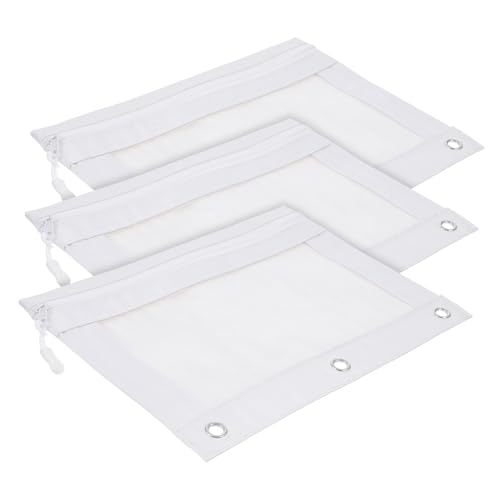 jojofuny 3Stücke Binder Bleistiftbeutel Transparente Aktentaschen mit Reißverschluss Großer Stauraum für Schule und Langlebige Dokumenten Organizer für Zuhause und Reisen von jojofuny