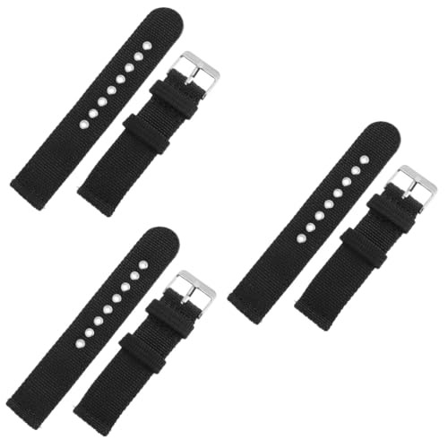 jojofuny 3 Stück Nylon-Uhrenarmbänder Ersatz-Uhrengehäuse Für Herren Schnellverschluss-Armband Damen-Armband-Bänder Für Herren Wasserdichtes Uhrenarmband Damen-Armband Vintage-Stil von jojofuny