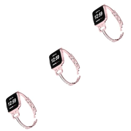 jojofuny 3St Uhrenarmband für intelligentes Armband ersatzband ansehen Ersatzarmband uhrenarmbänder vielzweckleiter weibliches Armband damen armband Luxus Gurt Anschauen Diamant leicht Rosa von jojofuny