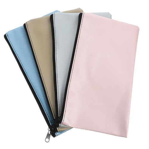 jojofuny 4 Stück Quittungsaufbewahrung Banknoten Vielseitige Geldhaltertasche Geldbeutel Budgetbeutel Organizer Kleine Geldbeutel Mit Reißverschluss Utility Bill Holder Pouches von jojofuny