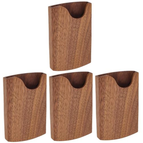 jojofuny 4 Stück Visitenkartenetui aus Holz Schreibtisch Visitenkartenhalter Name Büro Visitenkarteninhaber Karten Kartenhalter Bester Kartenhalter für die Reise Karten Buch von jojofuny
