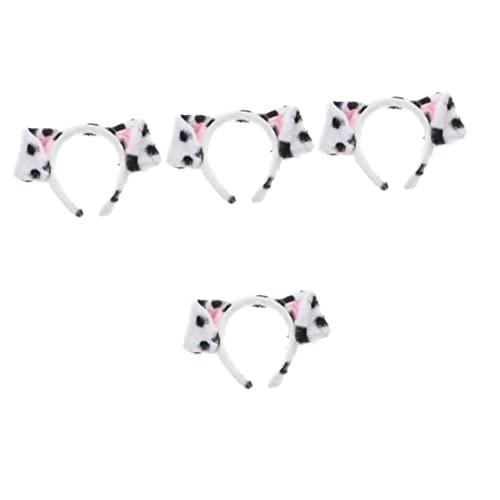 jojofuny 4 Stück Dalmatinische Ohren Kostüm Kopfschmuck Hundezubehör Für Mädchen Make-up-stirnband Haustier-geburtstagsparty-gastgeschenk Hund Stirnband Leistungsrequisiten Plüsch Hundekopf von jojofuny