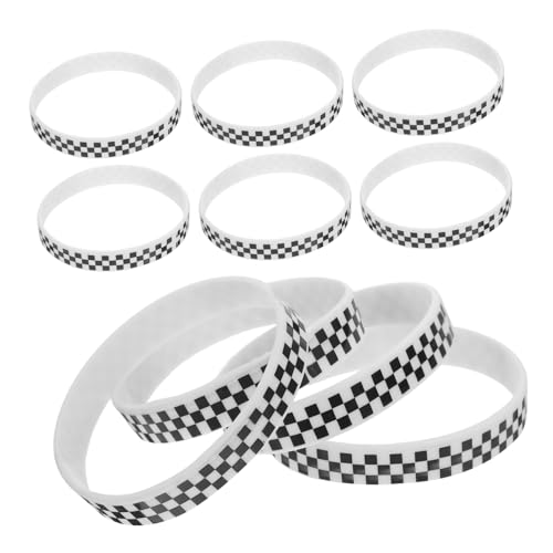 jojofuny 40 Stück Karierte Armbänder – Schwarz Weiße Silikonarmbänder Karierte Gummiarmbänder Sportarmbänder Für Geburtstagspartys Thema Rennwagenrennen jojofuny 40 Stück Karierte Armbänder – Schwarz Weiße Silikonarmbänder Karierte Gummiarmbänder Sportarmbänder Für Geburtstagspartys Thema Rennwagenrennen von jojofuny