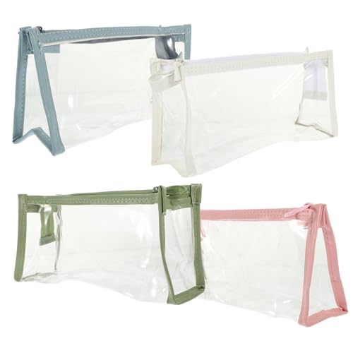 jojofuny 4Stücke Reißverschluss Bleistiftbeutel Für Studenten Mehrzweck Stiftetui Für Schule Und Prüfungen von jojofuny