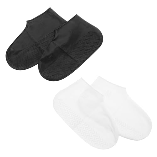 jojofuny 4paar Silikonregenschuhabdeckung Wasserdichter Schuhüberzug Aus Silikon wasserdichte Schuhüberzüge Camping wasserdichte Fußabdeckung Überschuhe Kieselgel von jojofuny