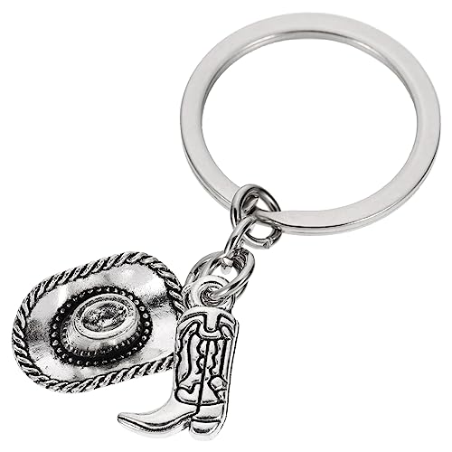 jojofuny 5 Stück -Hut-Schlüsselanhänger Accesorios Para Autos Medaillon Für Männer Auto-Schlüsselanhänger -Stiefel-Charm -Stiefel-Ornament American-West-Charme von jojofuny