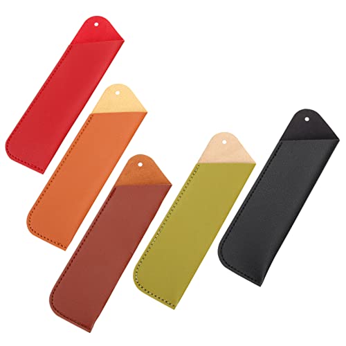 jojofuny 5 Stück Mäppchen Veranstalter Halter Für Füllfederhalter Verpackungsbeutel Für Füllfederhalter Wächter Büroorganisator Stiftschutz Stifttaschen Für Einzelne Federtasche Fall Pu von jojofuny