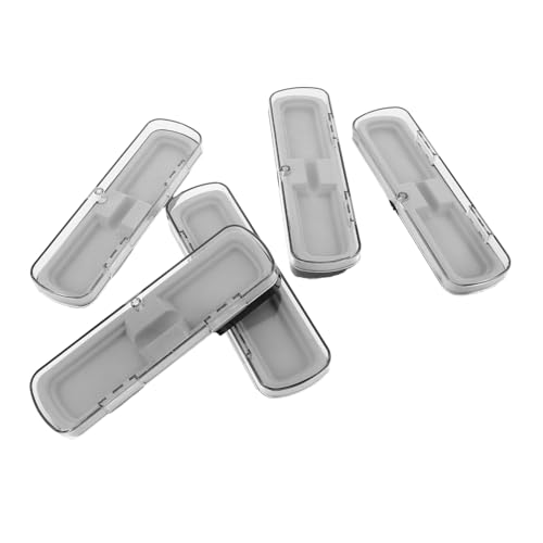 jojofuny 5 Stück Teiliges Transparentes Stifteetui Rechteckiger Organizer für Stifte und Schreibwaren Leichtes Robustes Pen- Büro Schule und Zuhause von jojofuny