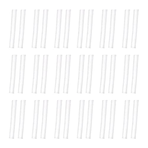 jojofuny 50 Paare Weiche Silikon Ohrstecker Schutzkappen Hypoallergene Transparente Earring Sleeve Protector für Damen und Mädchen Einfache Anwendung Langlebig Lang Ohrstecker Schutzhuelle von jojofuny