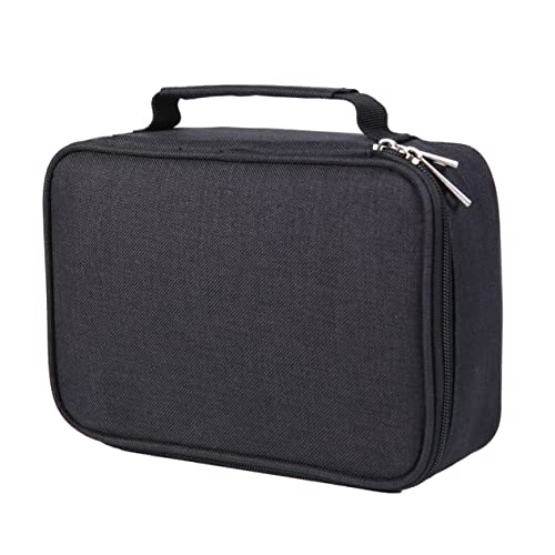 jojofuny 72Löcher Federmäppchen Schwarz Quadratische Bleistiftbox mit Hoher Kapazität für Künstlerbedarf für Schule Büro und Anwendungen Perfekter Organizer von jojofuny