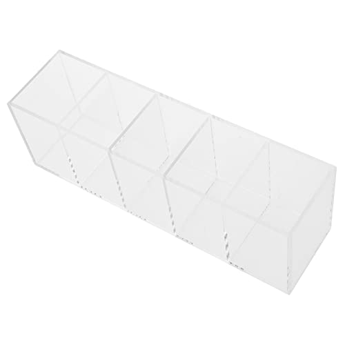 jojofuny Acryl Stifthalter mit Geteilter Aufbewahrung Transparente Organizer Box für Make Up Pinsel Schreibwaren und Kosmetik für Schreibtisch und Badezimmer von jojofuny
