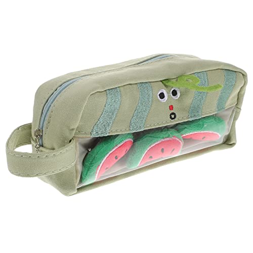 jojofuny Süßer Cartoon Federmäppchen Mit Wassermelonen-Design Große Kapazität Stiftetui Für Schüler Kosmetik Aufbewahrungstasche Wiederverwendbar Und Waschbar Und Praktisch von jojofuny