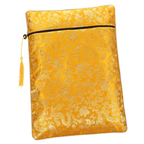 jojofuny Buch Aufbewahrungstasche Klein Federmäppchen Schultasche Stoff Organisation Farbe Schulbedarf Reißverschluss Blau Schule Bleistift Notebooktasche Die Seide Yellow von jojofuny