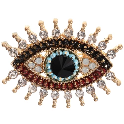 jojofuny Evil Eye Brosche Kristall Böse Auge Brosche Charm Broschennadel Devils Eye Schmuck Strass Pullover Clips Damen Strickjacke Clips Anstecknadeln Mädchen Brosche Pin für Sweater Schal Mantel von jojofuny