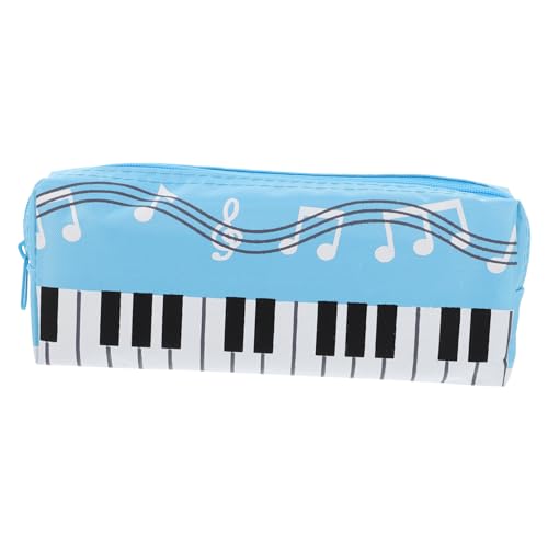jojofuny Federmäppchen Klaviertastatur Motiv Canvas Pencil Case Klein Leicht Strapazierfähig Stifteetui Für Erwachsene Schüler Schule Alltag von jojofuny