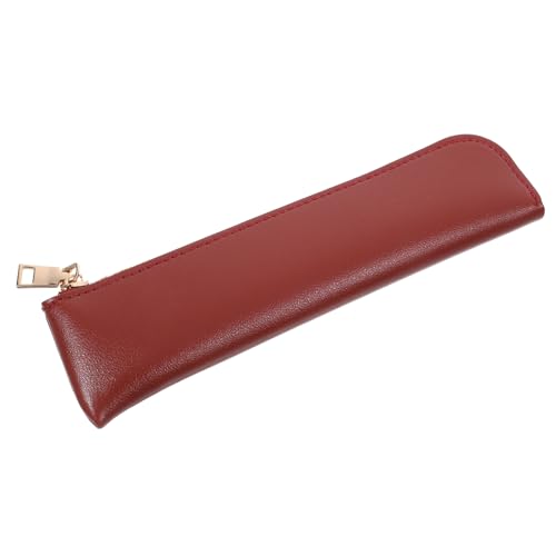 jojofuny Stifttasche Aus Pu-Leder Federtasche Mit Reißverschluss Aufbewahrungstasche Für Schreibwaren Tragbare Bleistifttasche Federmäppchen Für Erwachsene von jojofuny