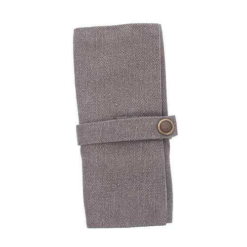jojofuny Bleistifthülle Canvas Roll up Case Bleistifttasche Buntstifte Stiftebeutel Ordnen Schutztransport Bleistifteinsatz Bleistiftrolle von jojofuny