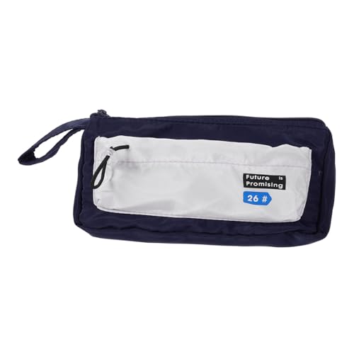 jojofuny Federmäppchen Schreibwarenbeutel reißverschluss süße Bleistiftbeutel-Ästhetik Federmäppchen für Jugendliche Mädchen Federmäppchen für die Schule College-Mäppchen Segeltuch Blue von jojofuny