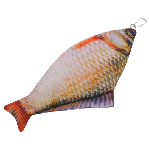 jojofuny Fisch-stiftebox Aus Polyester Mit Reißverschluss Organza-inspiriertes Federmäppchen Für Stifte Bleistifte Schreibwaren-Organizer Make-up-Tasche Für Kleine Accessoires von jojofuny