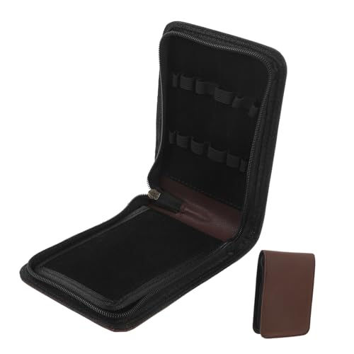 jojofuny Pu-stifthüllen Aus Pu-Leder Stiftbox Stiftbehälter Leerer Stift-Organizer Stift-displayhalter Filigraner Stifthalter Schreibwaren-geschenketui von jojofuny