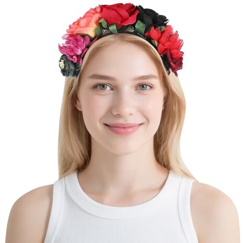 jojofuny Frauen Stirnband Halloween Haar Band Urlaub Rose Kopfschmuck Party Haar Decor von jojofuny