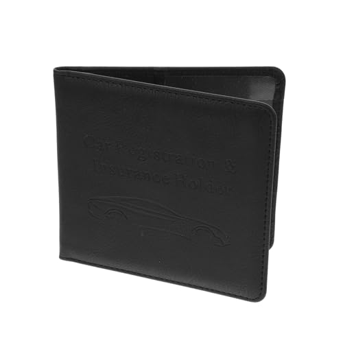 jojofuny Führerscheinschutz Autokartenhalter schützend Anmeldung Lizenz Abdeckung Kfz-Zulassungs- und Versicherungskarteninhaber Auto-Essentials für Frauen Leder Black von jojofuny