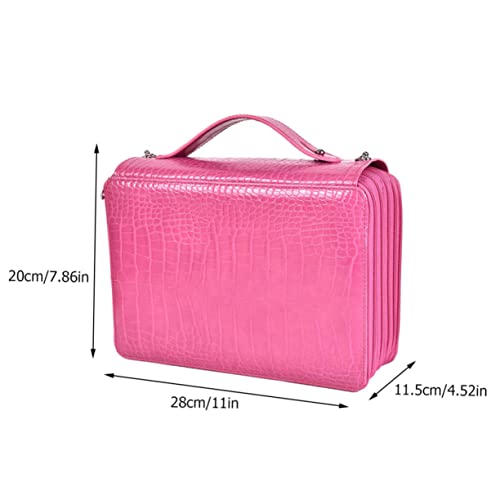 jojofuny Großer Kapazitäts Stiftemäppchen mit Reißverschluss Leichter Aufbewahrungsbeutel für Stifte und Schreibwaren Robustes Federmäppchen für Schüler und Lehrer Rosa Handlicher von jojofuny