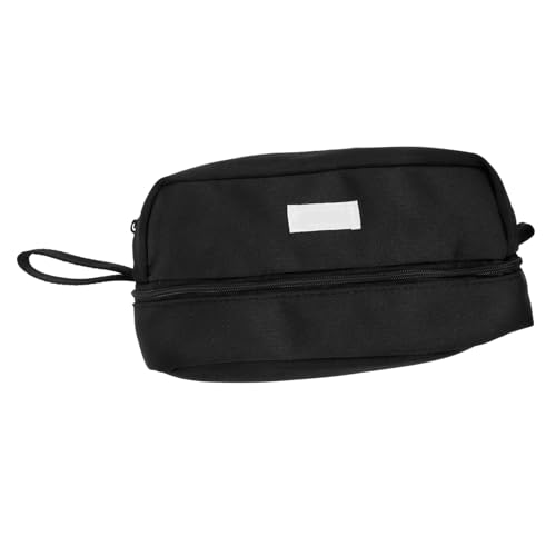 jojofuny Großes Doppellagiges Federmäppchen mit Reißverschluss Multifunktionale Stifttasche Leichter und Tragbarer Stiftehalter für Schule Büro und Outdoor Schwarzer Organizer für von jojofuny