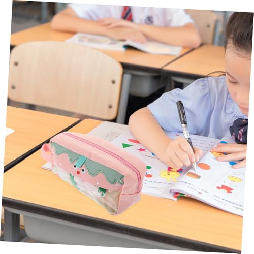 jojofuny Großes Federmäppchen mit Erdbeer Motiv Leichtes Reißverschlussgesichertes Federmäppchen für Schule und Kosmetik Vielseitig als Stift Make up Tasche Tragbar für Rucksack und jojofuny Großes Federmäppchen mit Erdbeer Motiv Leichtes Reißverschlussgesichertes Federmäppchen für Schule und Kosmetik Vielseitig als Stift Make up Tasche Tragbar für Rucksack und von jojofuny