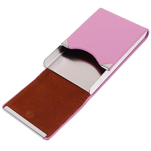 jojofuny Kartenetui Leder Kartenhalter Für Reise Kartenetui Damen Visitenkarten Organizer Die Visitenkartentasche Kartenhalter Visitenkartenhalter Taschenhalter Rosa Metall von jojofuny