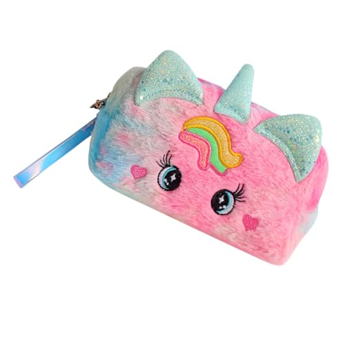 jojofuny Kosmetiktasche Damen Einhorn Make Up Pouch mit Reißverschluss Leichte Reise Kulturtasche für Kosmetik Schlüssel Karten Multifunktionale Aufbewahrungstasche Handlich und Praktisch von jojofuny