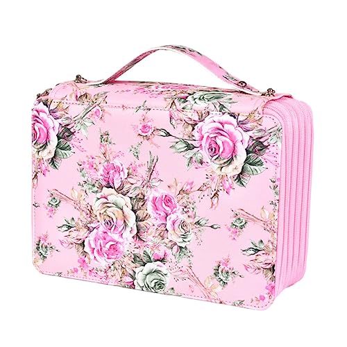jojofuny Kunstspeicherbeutel Federmäppchen Organizer für Schreibwarentaschen Aufbewahrungsbox für Stifte Schreibwaren-Organizer Bleistifte Tasche Polyester Rosa von jojofuny