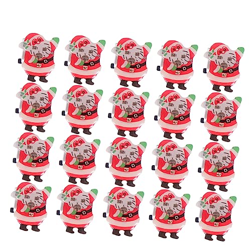 jojofuny LED Weihnachtsbroschen 25 Stück Leuchtende Weihnachtsmann Broschen mit Glitzer LED Leuchtabzeichen für Kinder Partydeko Kleidung Taschen Weihnachtsfeiern Leuchtende Emaille Pins von jojofuny