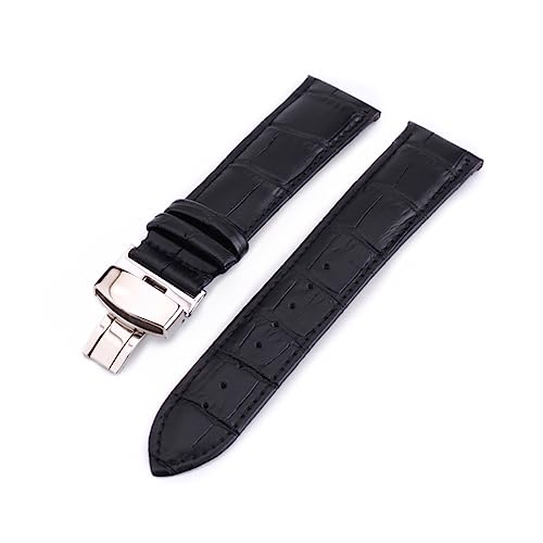 jojofuny Uhrenarmband business buisiness Klassisches Design watch straps watches straps Geschäftlich Dauerhaft funky Lederarmband für Uhr Butterfly-Schnalle Gurt Zubehör Männer und Frauen von jojofuny