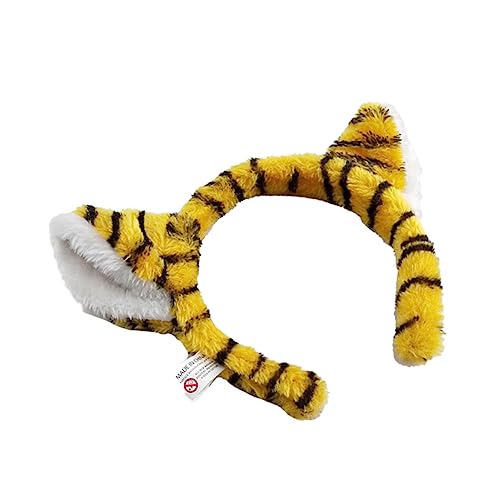 jojofuny Make-up-Stirnband Stirnband Tiger-kopfschmuck Tiger-kopfbedeckung Tigerhaarband Requisiten Tier Tiger-Stirnband von jojofuny