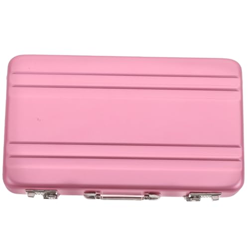 jojofuny Mini Briefcase Visitenkartenhalter aus Aluminium Stabiles Kartenetui für Kartenorganisation und Schutz Multifunktionale Box für Fotos Rezepte und Kompakte Aufbewahrungslösung in von jojofuny