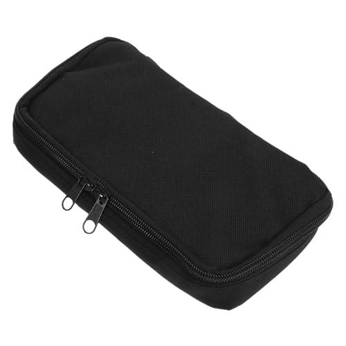 jojofuny Multi-Layer-Reißverschlussbeutel tägliches Federmäppchen Nylon Bleistiftfall Multifunktions-Bleistifttasche großer Bleistifthalter Nylon Bleistiftbeutel Black von jojofuny